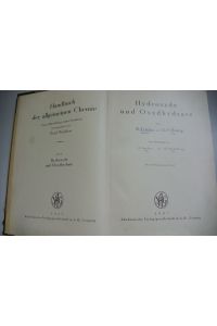 Handbuch der allgemeinen Chemie. Bd. 9: Hydroxyde und Oxydhydrate. SELTEN!