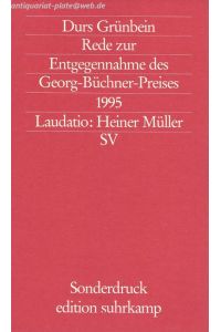 Den Körper zerbrechen. Rede zur Entgegennahme des Georg-Büchner-Preises 1995.