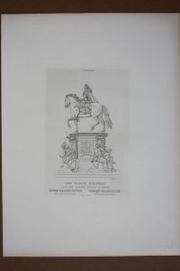 Der grosse Kurfürst auf der langen Brücke in Berlin, Andreas Schlüter (1660 - 1714), Stahlstich um 1865 mit Darstellung des Reiterstandbildes, Blattgröße: 34 x 25 cm, reine Bildgröße: 20 x 13, 5 cm.