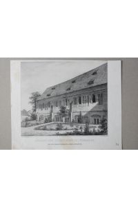 Ansicht der Dammkirche zu Jüterbogk, original Lithographie um 1860 von C. Brandt nach Pozzi/Pauschke, Blattgröße: 9, 5 x 24 cm, reine Bildgröße: 18 x 19 cm.