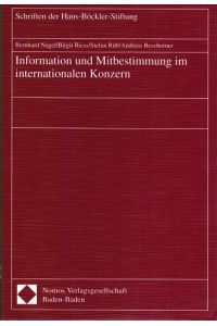 Information und Mitbestimmung im internationalen Konzern (= Schriften der Hans-Böckler-Stiftung, Band 26)