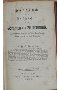 Handbuch der Geschichte der Staaten des Alterthums.