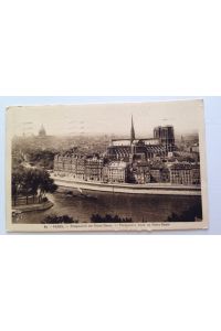 CARTE POSTALE Ancienne, Nr. 87 PARIS, perspective sur Notre-Dame, 1933 gelaufen mit 40cent. Briefmarke ( siehe org. Bild),