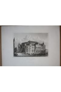 Bremen, Die neue Börse, detailreicher Stahlstich um 1860 von G. M. Kurz nach W. Heuer, Blattgröße: 22 x 31 cm, reine Bildgröße: 15 x 19, 5 cm.