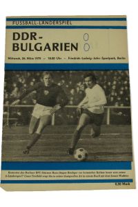 Prg. Fußball-Länderspiel DDR - Bulgarien 26. 03. 1975