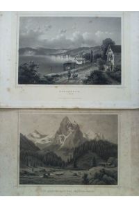Rorschach (St. Gallen), von I. M. Kolb, nach L. Rohbock / Die Grindelalp bei Grindelwald (Bern), von I. Umbach, nach L. Rohbock - 2 Stahlstiche