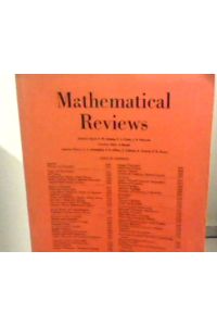 Mathematical Reviews Volume 45 Nr. 6. - June 1973 - Reviews 8488-9881.