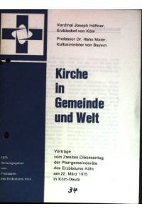 Kirche in Gemeinde und Welt  - Sonderdrucke, Nr. 34