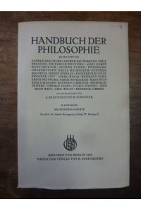 Rechtsphilosophie, In: Handbuch der Philosophie, Abteilung IV: Staat und Geschichte, hrsg. von A. Baeumler und M. Schröter,