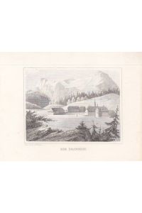 Der Brandhof, Steiermark, Salzatal, Stahlstich um 1840, Blattgröße: 12 x 14, 7 cm, reine Bildgröße: 8, 5 x 10 cm.