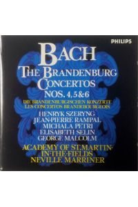 Bach: Die Brandenburgischen Konzerte No. 4, 5 & 6,   - Bach, Neville Marriner, Academy of St. Martin-In-The-Fields, Henryk Szeryng, Jean-Pierre Rampal, Michala Petri,