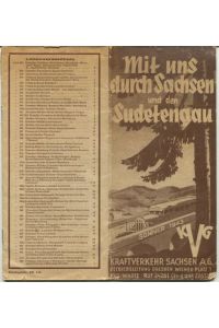 Mit uns durch Sachsen und den Sudetengau. Fahrplan Sommer 1943.   - Mit Linienverzeichnis.
