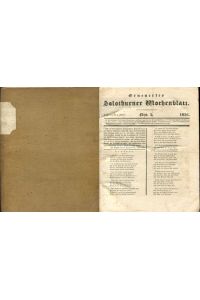 Erneuertes Solothurner Wochenblatt. 1836/1837.