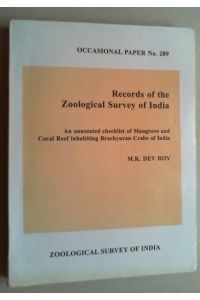 An annotated checklist of mangrove and coral reef inhabiting brachyuran crabs of India.