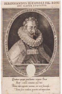 Ferdinandus II. , Caroli Fil. Rom. Imp. semper Augustus. Orig. Kupferstich-Porträt, um 1620.