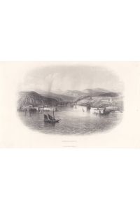 Sebastopol, Sewastopol, Krim, Schwarzes Meer, Stahlstich um 1850, Blattgröße: 16 x 25 cm, reine Bildgröße: 14, 5 x 19, 5 cm.