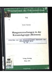 Hanguntersuchungen in der Kreuzeckgruppe (Kärnten)  - Dissertation der Universität Graz 14