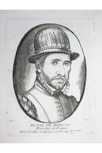 Blaise de Monluc - Blaise de Monluc (c. 1500-1577) Montesquiou Lasseran Massencome Seigneur de Monluc gravure Portrait engraving