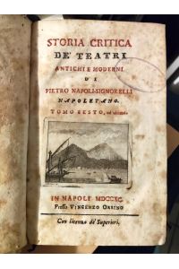 Storia Critica de' Teatri antichi e moderni. 6 Vol.