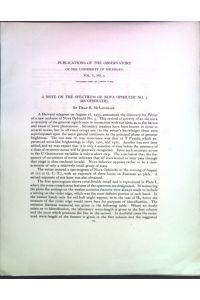 A note on the spectrum of Nova Ophiuchi No. 3 (RS Ophiuchi);  - Publications of the Observatory of the University of Michigan, Volume V, No. 9;