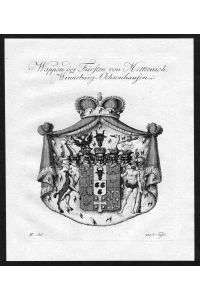 Wappen des Fürsten von Metternich-Winneburg-Ochsenhausen - Metternich-Winneburg-Ochsenhausen Wappen Adel coat of arms heraldry Heraldik