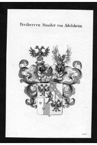Freiherren Staader von Adelsheim - Staader von Adelsheim Wappen Adel coat of arms heraldry Heraldik