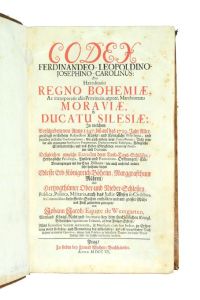 Codex Ferdinandeo-Leopoldino-Josephino-Carolinus: Pro Haereditario regno Bohemiae [. . . ], Moraviae, et ducatu Silesia: in welchem Verschiedene Anno 1347. biß auf das 1719. Jahr [. . . ] verliehene [. . . ] Privilegia [. . . ] Concessiones [. . . ] Patenten, und Decreten [. . . ], anjetzo [. . . ] über die Helffte vermehret worden.