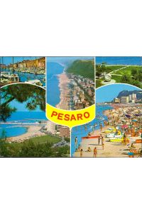 Pesaro Riviera Adriatica Mehrbildkarte
