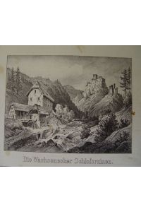 Waxenegg. Schloss Naintsch Steiermark, Österreich Lithographie um 1870