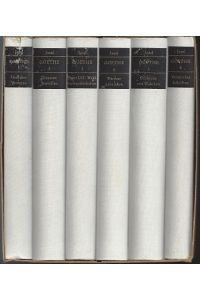 Goethes Werke (Band I-VI) 6 Bände. Mit einem Essay von Emit Staiger Bd. 1: Gedichte / Versepen. Bd. 2: Dramen / Novellen. Bd. 3: Faust I/II / Wahlverwandtschaften. Bd. 4: Werther / Lehrjahre. Bd. 5: Dichtung und Wahrheit. Bd. 6: Vermischte Schriften.