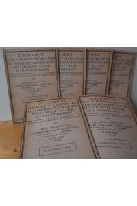 Zeitschrift für mathematischen und naturwissenschaftlichen Unterricht aller Schulgattungen begründet 1869 von J. C. V. Hoffmann. (Konvolut)  - 69. Jahrgang 3.-8.Heft (6 Einzelhefte)