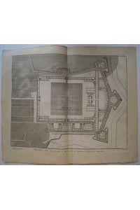 Marine, Plan d´un Arcenal de Marine avec les différentes parties qui le composent. Original Kupferstich um 1780