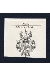 Edle von Obernberg - Obernberg Wappen Adel coat of arms Kupferstich heraldry Heraldik