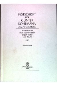 Die Garantie des Grundsatzes ne bis in idem in Europa  - Sonderdruck aus: Festschrift für Günter Kohlmann zum 70. Geburtstag.