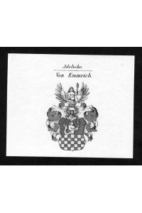 Von Emmrich - Emmrich Wappen Adel coat of arms Kupferstich heraldry Heraldik