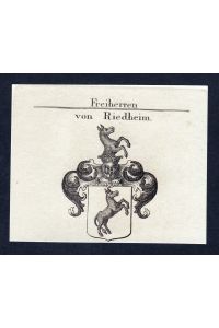 Von Riedheim - Rietheim Riedheim Bayern Schwaben Wappen Adel coat of arms heraldry Heraldik