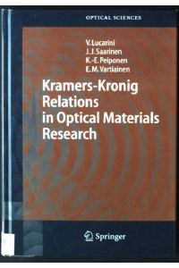 Kramers-Kronig Relations in Optical Materials Research  - Springer Series in Optical Sciences