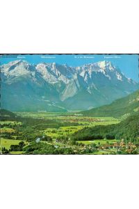 1059948 Loisachtal gegen Zugspitzgruppe, Garmisch, Burgrain, Höllentalspitze