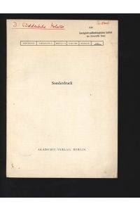 Sonderdruck.   - GEOLOGIE  JAHRGANG 7, HEFT 3-6.