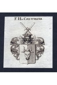 F. H. v. Czettritz - Czettritz Czetteras Zettritz Zedritz von Kinsberg Wappen Adel coat of arms heraldry Heraldik