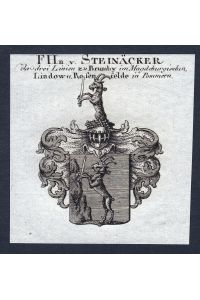 F. Hn. v. Steinäcker - Steinaecker Wappen Adel coat of arms heraldry Heraldik