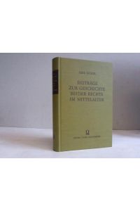 Beiträge zur Geschichte beider Rechte im Mittelalter, Band I: Zur Geschichte der populären Literatur des römischen kanonischen Rechts (mehr nicht erschienen)