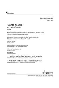 Dame Music  - (In Praise of Music), (Reihe: Edition Schott)