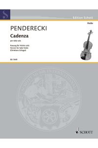 Cadenza  - per viola sola, (Reihe: Edition Schott)