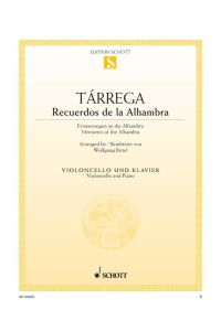 Recuerdos de la Alhambra  - Erinnerungen an die Alhambra, (Serie: Edition Schott Einzelausgabe)