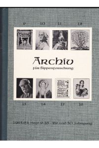 Archiv für Sippenforschung mit Praktischer Forschungshilfe 29. u. 30. Jahrgang 1963-1964