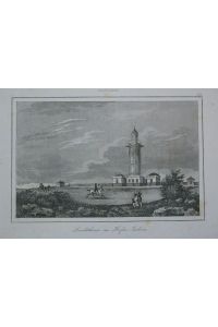 Leuchtthurm im Hafen Jacksonn - (Stahlstich / ca. 1840)