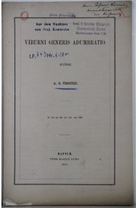 Viburni generis adumbratio. Sonderabdruck (Offprint).