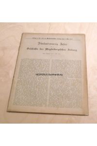 Fünfundzwanzig Jahre aus der Geschichte der Magdeburgischen Zeitung