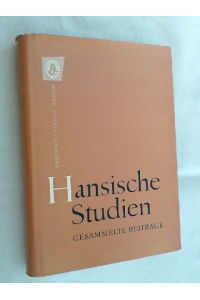 Hansische Studien; Teil: [1]. , Heinrich Sproemberg zum 70. Geburtstag.